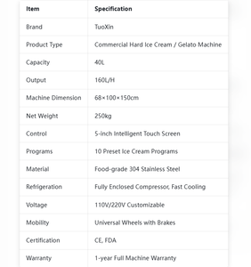 Máquina Profesional Inteligente <span class=keywords><strong>China</strong></span> para Helados 110V/220V, Congelador Vertical de Grado Alimenticio para Restaurantes y Heladerías - Product Image 6