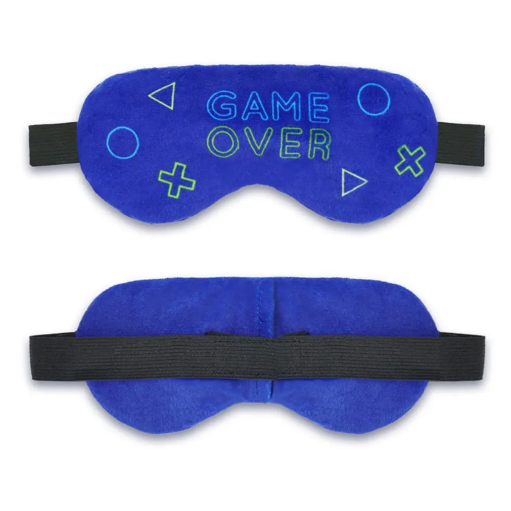 มาส์กตาสำหรับเปิดหลังพร้อมเทปประคบเย็นมาส์กปิดตาสำหรับเล่นเกมสีฟ้า