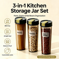 1000ml Kitchen spaghetti pasta package Bucket Jar multi purpose Rice noodle Food Storage conteneur
