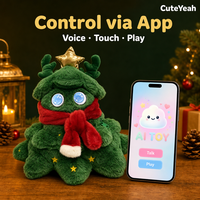 Peluche interactive parlante IA, jouet éducatif Montessori, poupée de Noël, Père Noël, arbre, bonhomme de neige, renne, animal en peluche