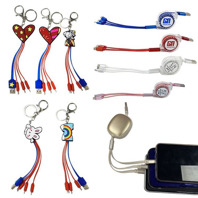 Manufacturer New Design Promotional  Fast Charge Cable With Custom Logo 4 in 1 charging cable
