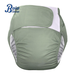 Couches en tissu réglables <span class=keywords><strong>pour</strong></span> adultes, lavables, réutilisables, avec crochets et boucles <span class=keywords><strong>pour</strong></span> personnes âgées handicapées, incontinence - Product Image 1