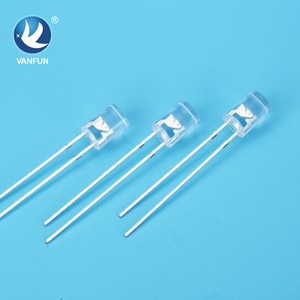 Vanfun độ sáng cao 5mm phẳng hàng đầu Dip dẫn <span class=keywords><strong>Diode</strong></span> đèn trắng phát ra 3V đầu vào hiệu quả cao tiết kiệm năng lượng 1400-1600K màu - Product Image 5