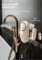 HEYI Home Alarm Security System Water Leak Sensor Detector Smart APP Push Alarm Alerts Wireless ABS FCC Certified Home Ground
