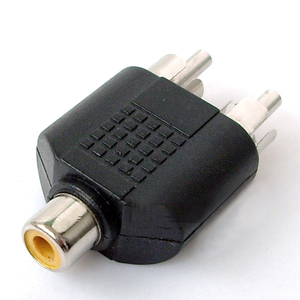 อะแดปเตอร์เสียงอาร์ซีเอชายกับหญิง ตัวแปลง 2 ต่อ 1 สำหรับการเชื่อมต่อวิดีโอเสียง - Product Image 1