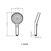 Pistolet de salle de bain moderne à trou unique en métal pluie douchette à main populaire à commutation continue support de robinet en plastique multifonctionnel