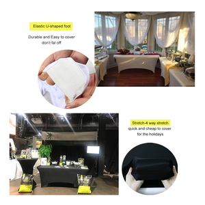 Bán Lớn 6ft 8ft Được Trang Bị Khăn Trải Bàn Hình Chữ Nhật Spandex Khăn Trải Bàn Khăn Trải Bàn Màu Trắng Cho Thẻ Tablecovers Khăn Trải Bàn Đám Cưới - Product Image 3