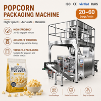 Automatische Doypack vul- en sluitmachine voor popcorn, macadamianoten, kikkererwten, korrelige noten, voedselverpakkingen in plastic/papieren zakken