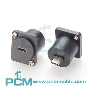 Câbles de connecteur USB C à montage sur panneau Câble de connecteur USB 3.1 Type C à montage sur panneau rond Connecteur USB Type C à montage sur châssis - Product Image 3