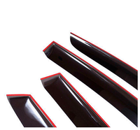 4 pièces Pare-soleil de fenêtre de voiture en plastique acrylique, déflecteur de vent, protection contre le soleil et la pluie pour Nissan NP300/D22 Largeur-10cm