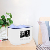 Diffuseur d'huiles essentielles ultrasonique avec horloge d'alarme, lumière LED électrique réglable, 300 ml, vente en gros OEM
