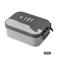 Boîte à lunch rectangulaire moderne en acier inoxydable, étanche, 1 compartiment, couvercle en plastique, design détachable, sans BPA, qualité alimentaire, portable