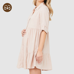 Abito estivo elegante personalizzato per maternità e infermieristica adatto all'ufficio camicia <span class=keywords><strong>in</strong></span> tessuto adatto alla <span class=keywords><strong>gravidanza</strong></span> - Product Image 2