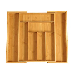 Bamboo cutlery <b>storage</b> <b>box</b>, multi-compartment bamboo knife <b>box</b>, minimalist style. - Product Image 3