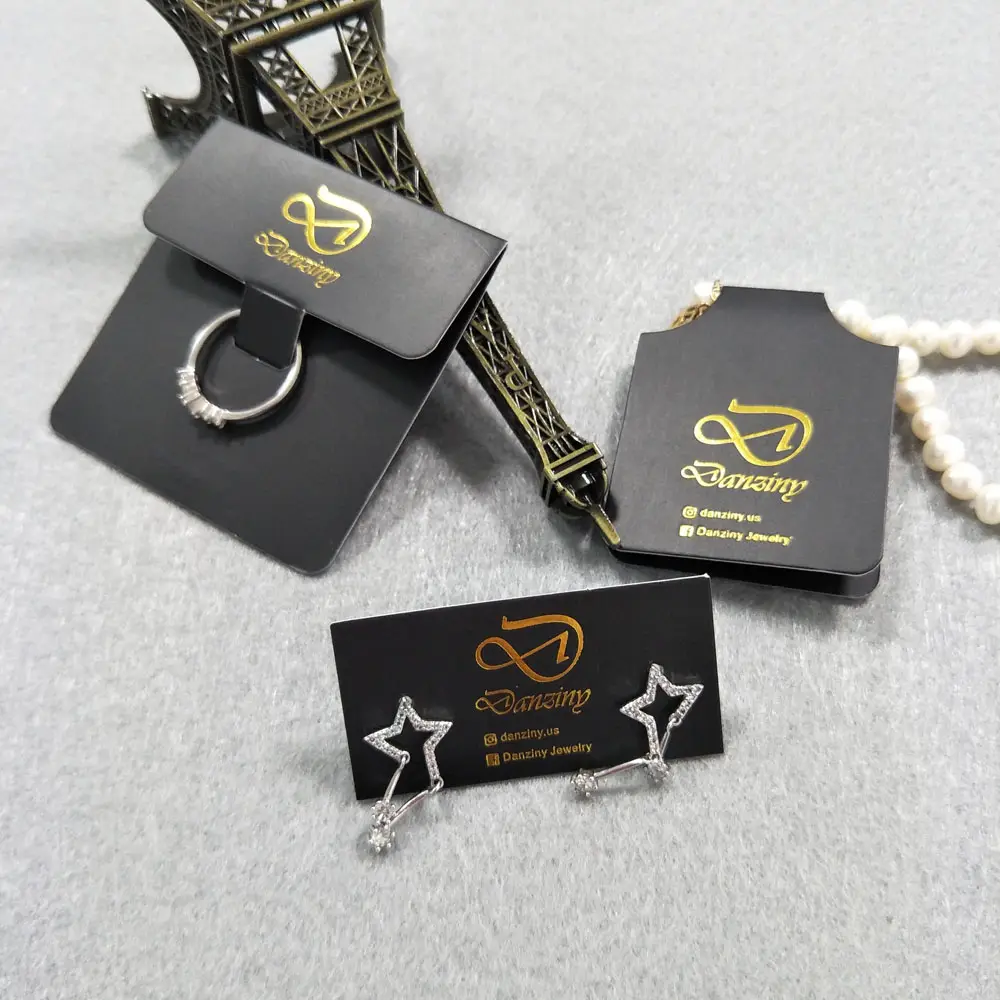 بطاقة مجوهرات بتصميم جديد, بطاقة مجوهرات مربعة مطبوعة بأشكال مختلفة