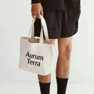 Digital Printed Small Cute Size Reusable Portable Tote Bag with Snap Button - Product Image 1