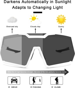Pickleball Sunglasses for Adults Anti-Scratch Anti-Wind Sports <b>Eyewear</b> With Blue and Red Lenses Safety Protection for Running - Product Image 3