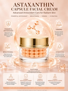 Crema Viso con Capsule di Astaxantina, Idratante Antiossidante Avanzato Anti-Età per Pelle Spenta, Illuminante, Rassodante <span class=keywords><strong>e</strong></span> Idratazione Profonda - Product Image 2