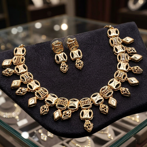 Juego de Joyería Largo Estilo Dubái de Latón Chapado en Oro de 14K, 18K, 24K al por Mayor, Collares de Moda, Diseño Turco Tradicional - Product Image 2
