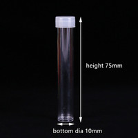 Bahan berkualitas tinggi transparan 5 ml 5 ml kecil Mini Travel ukuran saku Vitamin kesehatan pena ramping panjang tabung pil PS bening botol pil