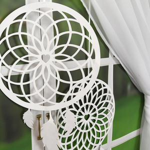 Cortina transparente suave semitransparente europea con atrapasueños, 1 pieza, utilizada para habitación de niños, dormitorio, sala de estar - Product Image 4