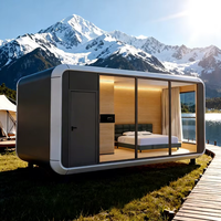 Maison Capsule Portable Démontable A5 Apple Cabin - Acier Galvanisé Blanc pour Bureau à Domicile, Cour, Parc, Hôtels, Extérieur