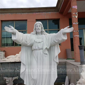 High Quality Marble Outdoor Garden Life Size Catholic Scared Heart Jesus Christ <b>Statues</b> Catholic Catholic <b>Statues</b> Catholi - Product Image 2