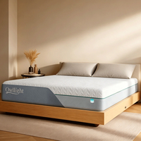 Colchón de Masaje de Tamaño Completo Queen/King Size, Espuma Viscoelástica de Látex, Espuma de Alta Densidad, Colchones de Muelles Ensacados Comprimidos