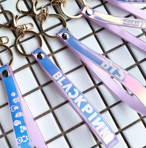 Tùy Chỉnh Sao Phim Hoạt Hình Tên Laser Phản Chiếu Điện Thoại Di Động Rope Strip Dây Buộc Móc Khóa, Mê Hoặc Chuỗi Dây Trong Suốt Keyring - Product Image 4