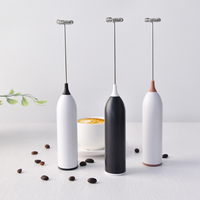 Batteur à œufs électrique portatif rechargeable, fouet en acier inoxydable 304, mini mousseur à lait pour café