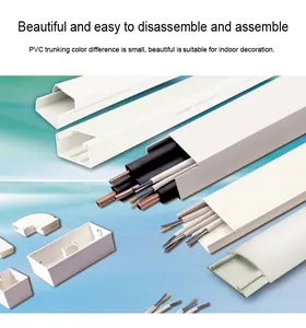 LESSO anpassbare Korrosions beständigkeit feuer hemmende weiße quadratische Kunststoff-PVC-Kabel kanäle 50x25mm