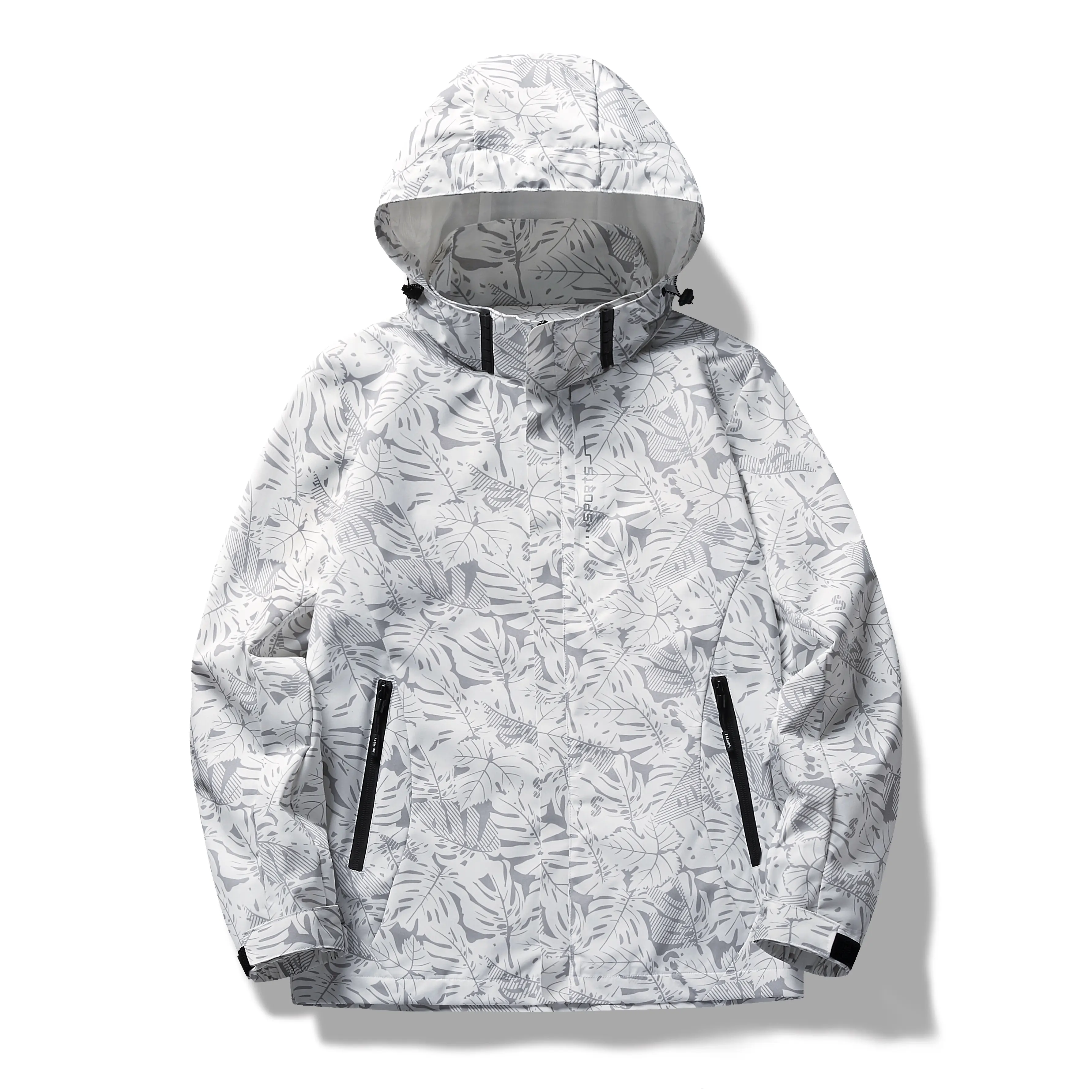 맞춤형 로고 유니섹스 야외 자켓 분리형 후드 레인 코트 남성 방수 윈드 브레이커 자켓