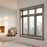 Fenêtres à battants modernes en bois et aluminium avec triple vitrage isolant Low-E, certifiées Energy Star, isolation thermique