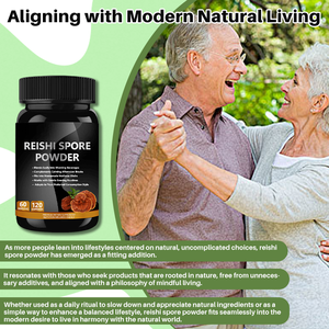 Pó de Esporos de <span class=keywords><strong>Reishi</strong></span> que Pode Integrar-se Facilmente à Vida Diária, 60 Porções, 120 Cápsulas de Pó de Esporos de <span class=keywords><strong>Reishi</strong></span> - Product Image 2