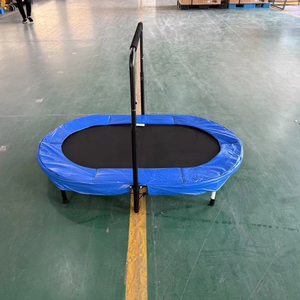 <span class=keywords><strong>Trampoline</strong></span> d'intérieur pliable coloré et sûr pour parents et enfants, mini <span class=keywords><strong>trampoline</strong></span> ovale <span class=keywords><strong>double</strong></span> rebond avec poignée et filet de protection - Product Image 1