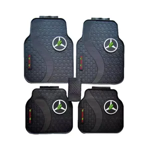 Car floor mats pvc universal soft black floor mat pad customized