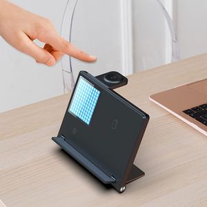 <span class=keywords><strong>Chargeur</strong></span> sans fil 5 In1 pour Smartphones Casque Montres et Horloges <span class=keywords><strong>Chargeur</strong></span> sans fil magnétique avec matériau métallique PC ABS - Product Image 3