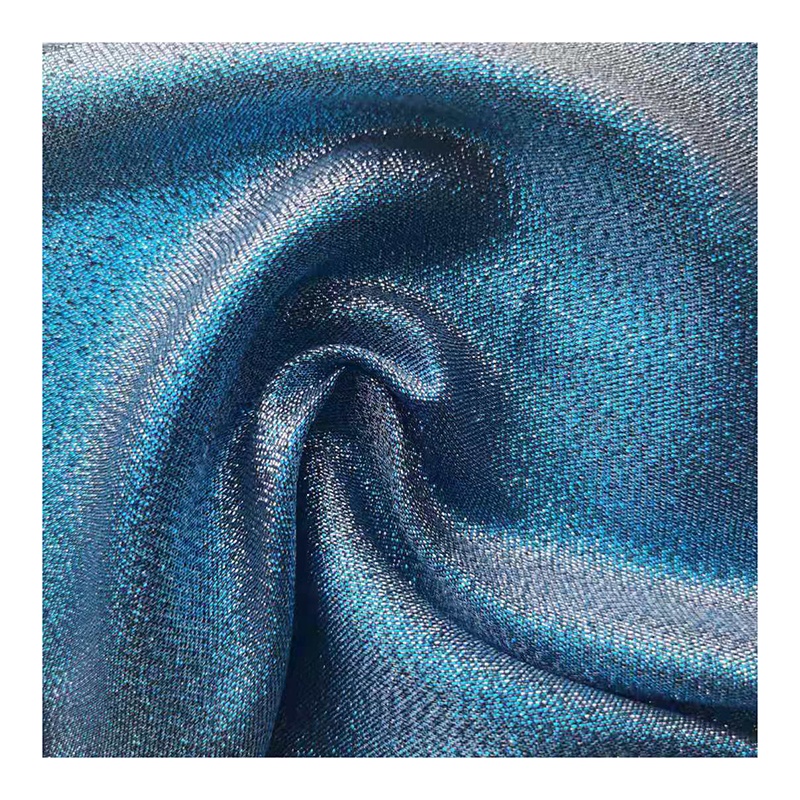 In stock various colors custom shiny moss crepe polyester organza fabric for top and blouse