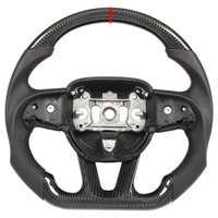 Volant en cuir Dodge Charger rouge sportif à 6 branches, taille de poignée 50 mm