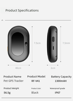 Localizador de Collar GPS 2G para Mascotas con Sensor LED Inteligente, Anti-Robo, Llamada de Voz y Precisión de Posicionamiento de 5-15m