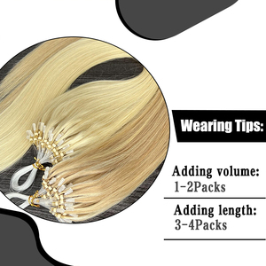 CALYIA Salon esclusivo russo <span class=keywords><strong>Micro</strong></span> anello capelli umani <span class=keywords><strong>Micro</strong></span> perline trama capelli extension Remy <span class=keywords><strong>Micro</strong></span> <span class=keywords><strong>Loop</strong></span> link extension per capelli - Product Image 4