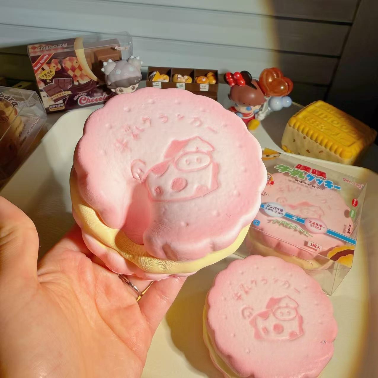 Biscuits vache feuilletés aux fraises (emballage fin)