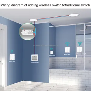 Interruttore della luce del telecomando Wireless RF433hmz interruttore elettrico automatico a palo singolo per illuminazione a 1 banda in casa - Product Image 6