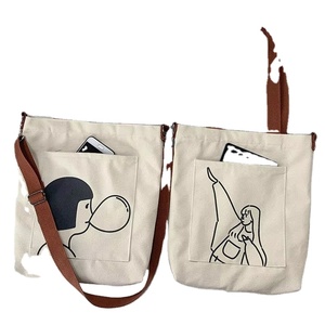 Hot Sale Large Capacity Simple Shoulder Cotton Canvas <b>Tote</b> <b>Bag</b> Custom Printed Logo <b>Summer</b> Reusable <b>Tote</b> <b>Bag</b> - Product Image 1