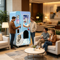 Distributeur automatique de crème glacée robotisé, système de paiement par écran tactile, grande capacité pour les cinémas