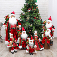 Ornement de poupée de Noël Mme Claus 30/45/80/120 CM Noël Mr et Mme Claus debout Figure Père Noël et Mme Claus