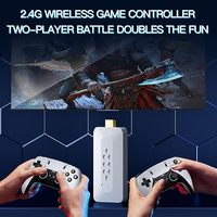 Consola de Juegos Portátil M22 de 64 GB, Juegos Clásicos Retro, Caja de Juegos para TV con Joystick 3D Inalámbrico de 2.4G, Regalo de Navidad para Niños