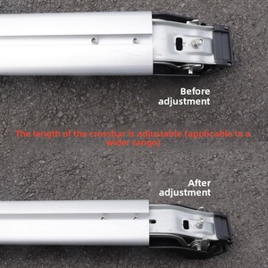 Barres transversales universelles en aluminium pour toit de voiture |   Barres de toit antivol aérodynamiques verrouillables pour SUV - Product Image 3