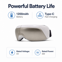 Appareil de massage oculaire intelligent chauffant avec musique et vibrations, masseur électrique relaxant pour les yeux avec compression thermique