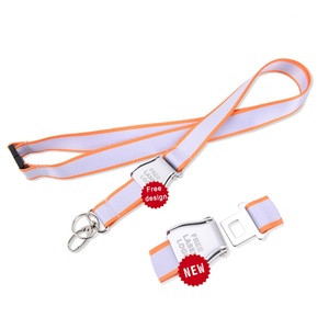 Polyester Lanyard With Reflective Lanyard Custom Imprinted Logo Light Reflection - Product Image 3